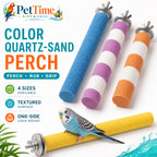 Quartz Sand Bird Grooming Perch for Cage for Beak Rubbing and Nail Contact