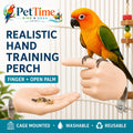Parrot Training Hand Perch for Cage, Fake Hand Step-Up Practice Stand