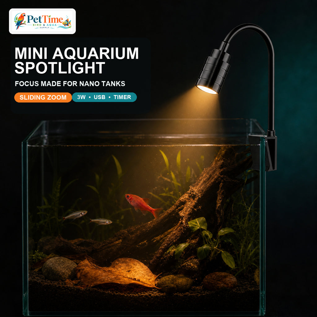 Zoomable Aquarium Clip-on Spotlight 3W USB Port (AquaGear Supplies)