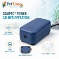 Aquarium Air Pump, 3 L/min Single Outlet Fish Tank Aerator