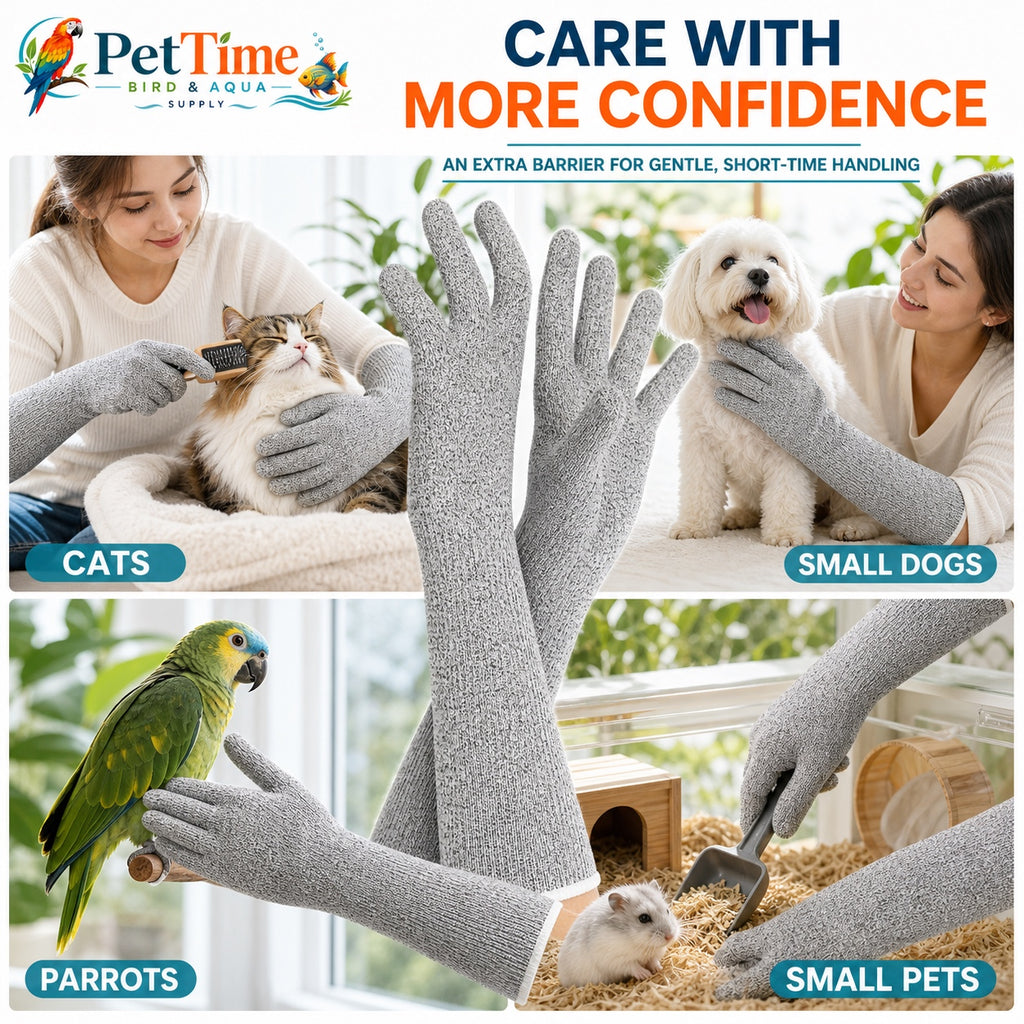 Pet Handling Gloves Bite Proof, 15.7 in Bird/Parrot/Dog/Cat/Lizard