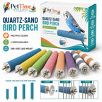 Quartz Sand Bird Grooming Perch for Cage for Beak Rubbing and Nail Contact