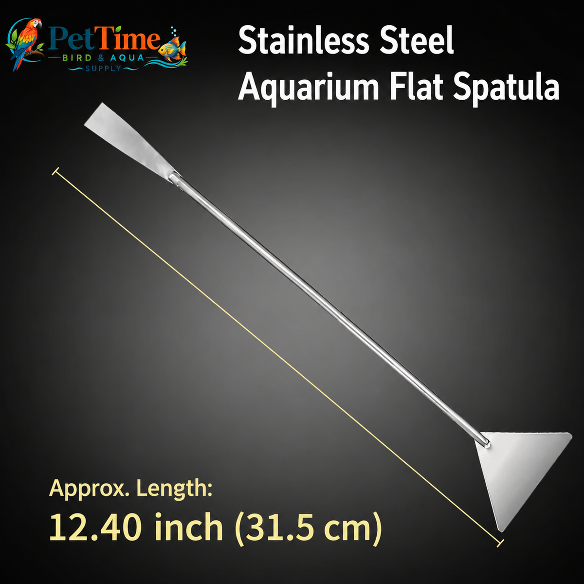 6-Piece Aquascaping Tools Kit, Stainless Steel Aquarium Scissors, Tweezers and Double-Ended Substrate Spatula