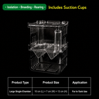 Aquarium Breeder Box for Baby Fish, In-Tank Guppy Birthing and Fish Isolation Box