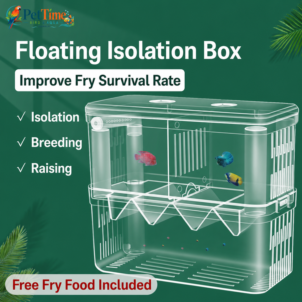 Aquarium Breeder Box for Baby Fish, In-Tank Guppy Birthing and Fish Isolation Box