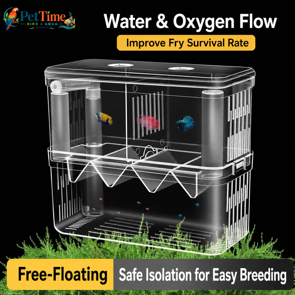 Aquarium Breeder Box for Baby Fish, In-Tank Guppy Birthing and Fish Isolation Box