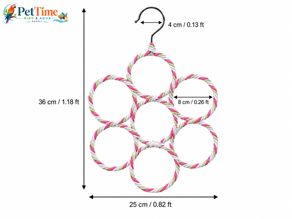 3 PCS Ring Bird Climbing Net, Foldable Bird Rope Swing and Activity Net