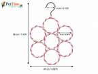 3 PCS Ring Bird Climbing Net, Foldable Bird Rope Swing and Activity Net