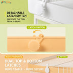 2-in-1 External Bird Bath and Feeder for Cage, Clear Parrot Bathtub