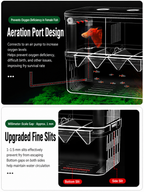 Aquarium Breeder Box for Baby Fish, In-Tank Guppy Birthing and Fish Isolation Box