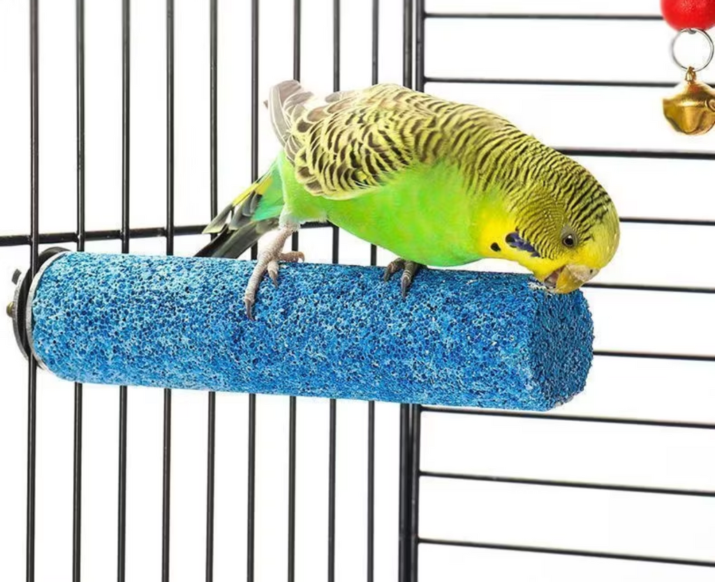 Quartz Sand Bird Grooming Perch for Cage for Beak Rubbing and Nail Contact