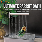 Automatic Bird Bath with Pump, 26-Hole Rain Shower Parrot Bath