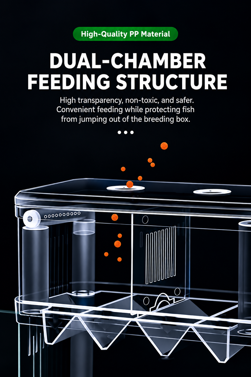 Aquarium Breeder Box for Baby Fish, In-Tank Guppy Birthing and Fish Isolation Box