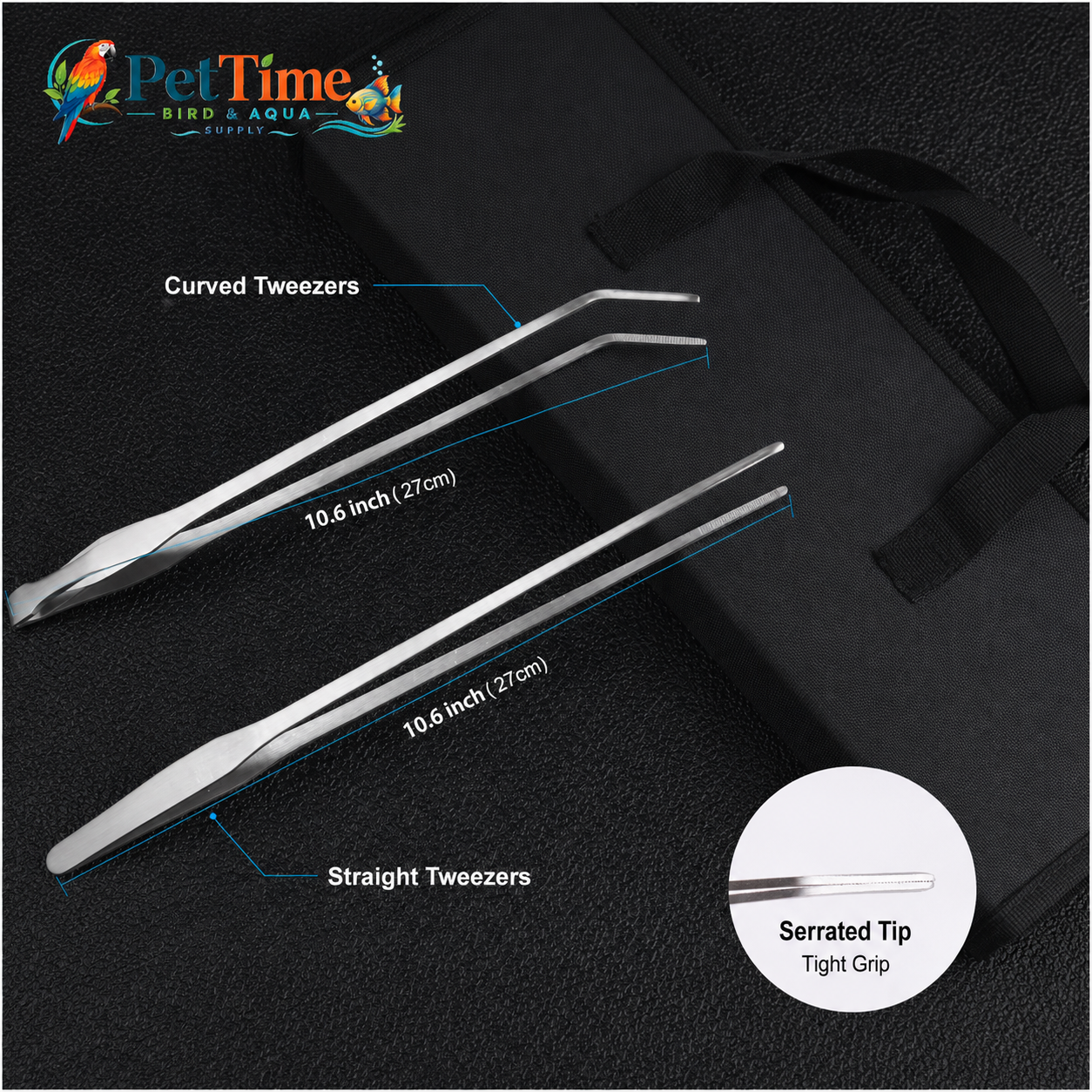 6-Piece Aquascaping Tools Kit, Stainless Steel Aquarium Scissors, Tweezers and Double-Ended Substrate Spatula