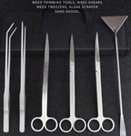 6-Piece Aquascaping Tools Kit, Stainless Steel Aquarium Scissors, Tweezers and Double-Ended Substrate Spatula