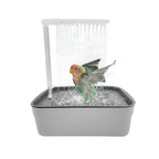 Automatic Bird Bath with Pump, 26-Hole Rain Shower Parrot Bath