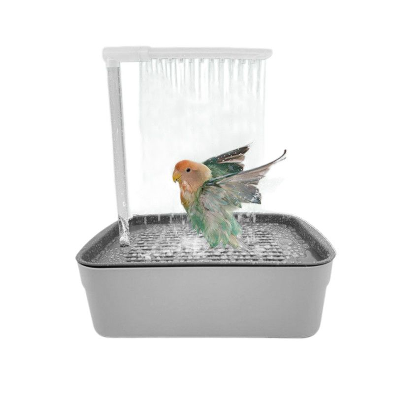 Automatic Bird Bath with Pump, 26-Hole Rain Shower Parrot Bath