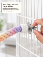 Flexible Cotton Rope Bird Perch, 3 PCS Twistable Gradient Cage Climbing Route