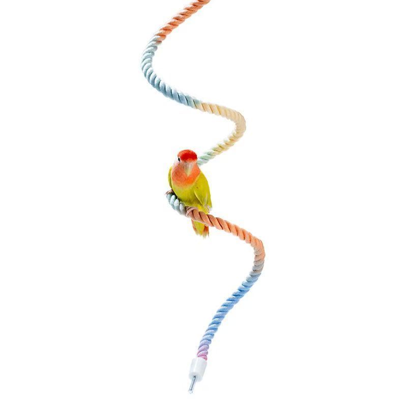 Flexible Cotton Rope Bird Perch, 3 PCS Twistable Gradient Cage Climbing Route