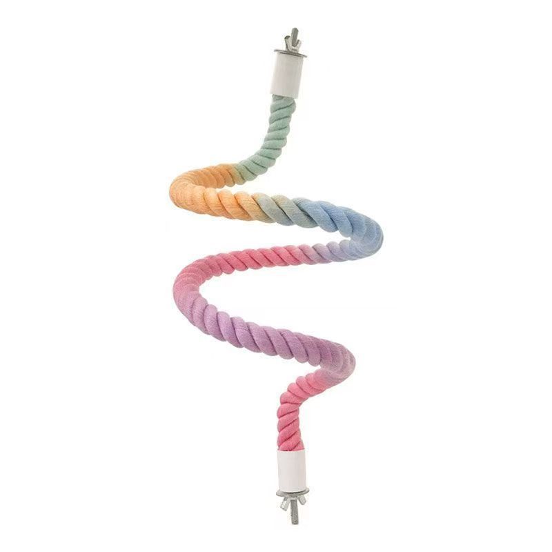 Flexible Cotton Rope Bird Perch, 3 PCS Twistable Gradient Cage Climbing Route