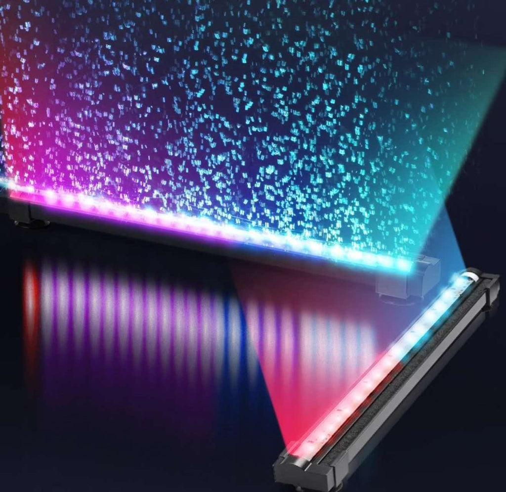 6-Inch Aquarium LED Bubble Bar with Light, USB Color-Changing