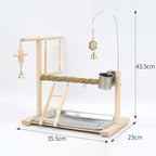 Table Top Bird Play Stand with Pepper Wood Perches, Parrot Playground