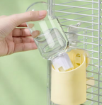 3-in-1 Bird Water Dispenser for Cage, 240ml Automatic Bird Waterer with Cup