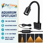 Zoomable Aquarium Clip-on Spotlight 3W USB Port (AquaGear Supplies)