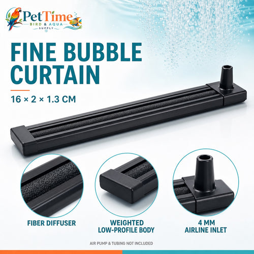 6.3-Inch Aquarium Bubble Wall Air Stone Bar, Air Diffuser Bar