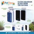 Magnetic Floating Dual-Piece Aquarium Glass Cleaner with Replaceable Algae Scraper