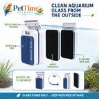 Magnetic Floating Dual-Piece Aquarium Glass Cleaner with Replaceable Algae Scraper