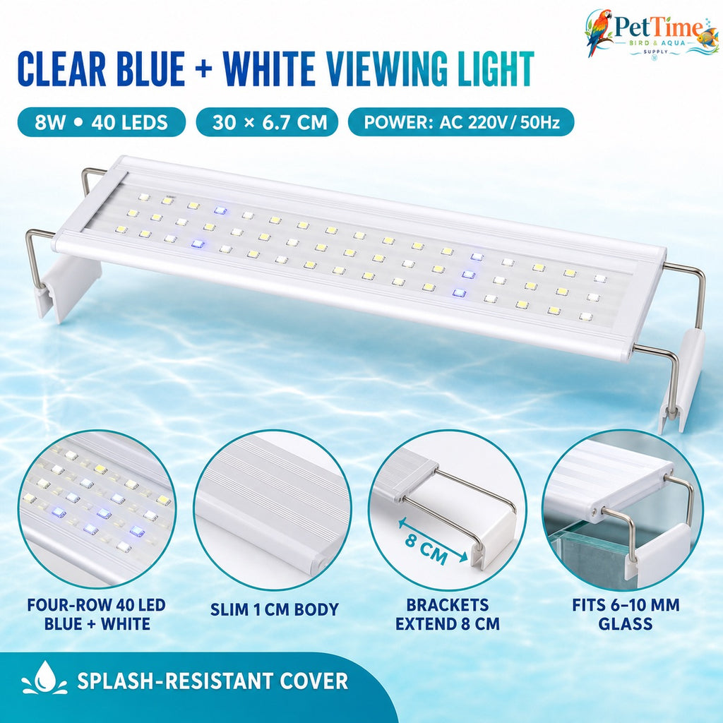 12-Inch LED Aquarium Light, Adjustable Legs