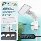 7W Clip-On Aquarium LED Light, 3 Color Modes and Frosted Acrylic Diffuser