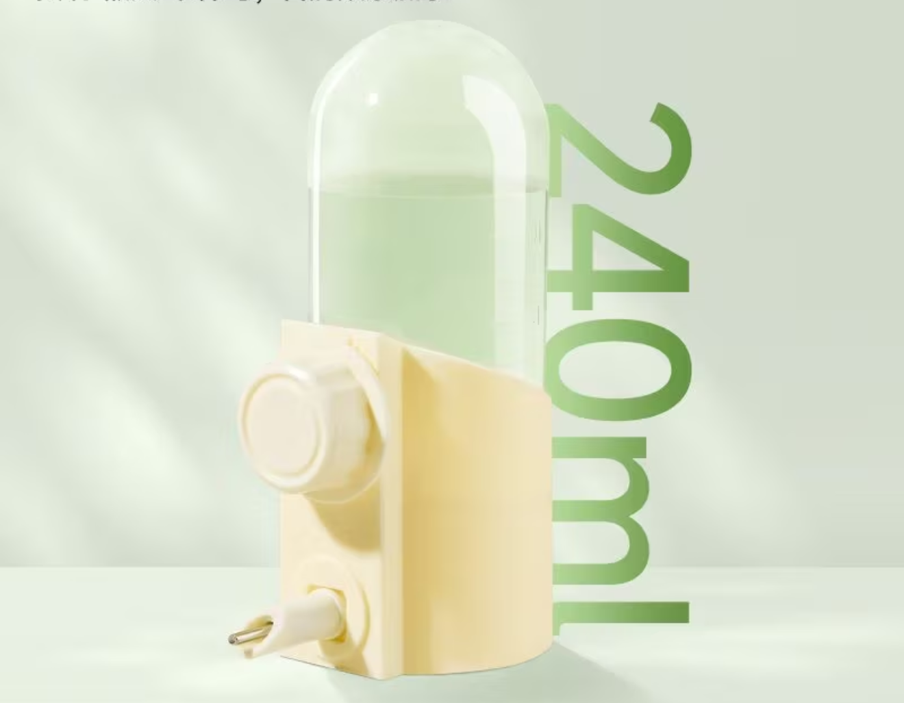 3-in-1 Bird Water Dispenser for Cage, 240ml Automatic Bird Waterer with Cup