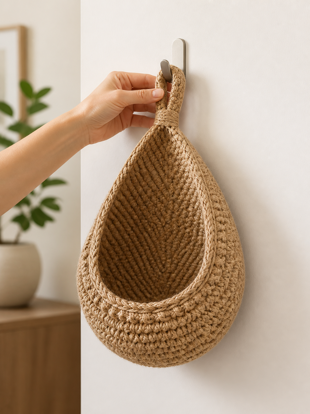 Hanging Bird Nest Basket for Small Birds, Teardrop Woven Parrot Resting Nook