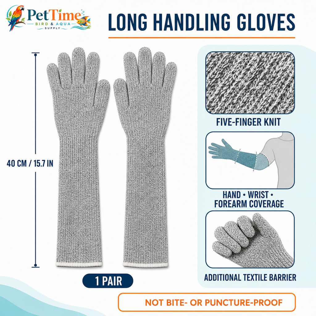 Pet Handling Gloves Bite Proof, 15.7 in Bird/Parrot/Dog/Cat/Lizard