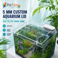 Custom-Cut Clear Aquarium Top, 5mm PC Fish Tank Lid with Filter Openings