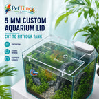 Custom-Cut Clear Aquarium Top, 5mm PC Fish Tank Lid with Filter Openings