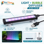 6-Inch Aquarium LED Bubble Bar with Light, USB Color-Changing