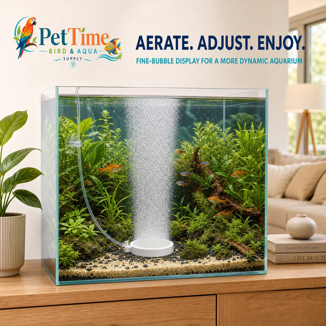 Round Fine Bubble Aquarium Air Diffuser 5-10cm