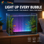 6-Inch Aquarium LED Bubble Bar with Light, USB Color-Changing