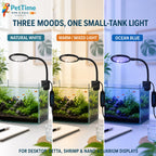 7W USB Clip-On Aquarium Light, 3-Mode Dimmable LED Fish Tank Lamp