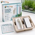 Magnetic Floating Dual-Piece Aquarium Glass Cleaner with Replaceable Algae Scraper