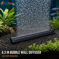 6.3-Inch Aquarium Bubble Wall Air Stone Bar, Air Diffuser Bar
