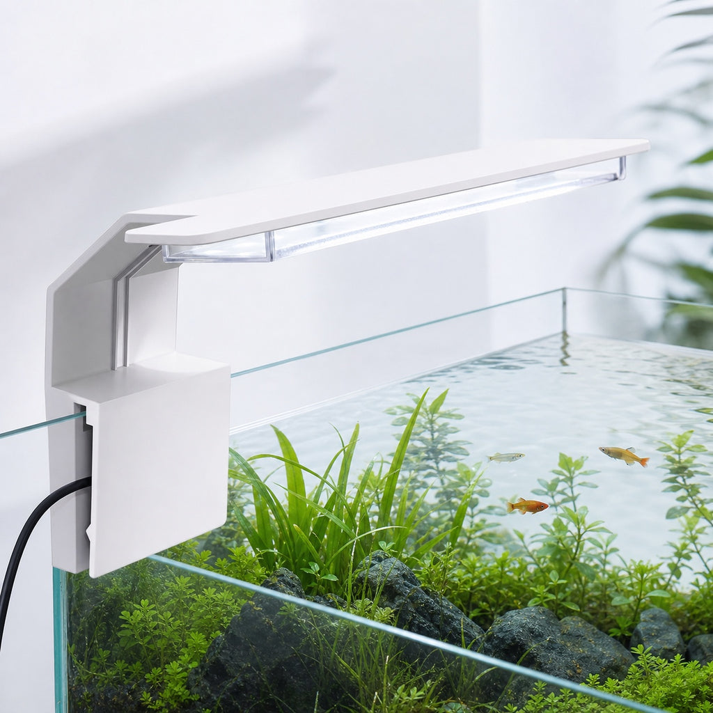 7W Clip-On Aquarium LED Light, 3 Color Modes and Frosted Acrylic Diffuser