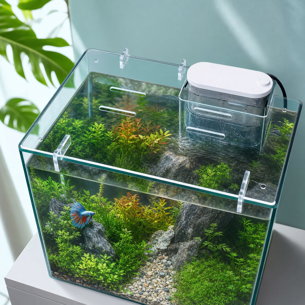 Custom-Cut Clear Aquarium Top, 5mm PC Fish Tank Lid with Filter Openings
