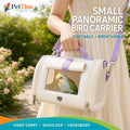 Small Bird Carrier with Clear Window, Compact Bird Travel Bag