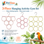 3 PCS Ring Bird Climbing Net, Foldable Bird Rope Swing and Activity Net