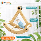 Pirate Ship Bird Swing Perch, Cage-Mounted Parrot Rocking Toy