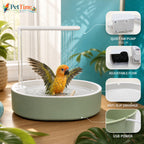 Automatic Bird Bath with Pump, Indoor Bird Shower Fountain with 5W Adjustable Pump